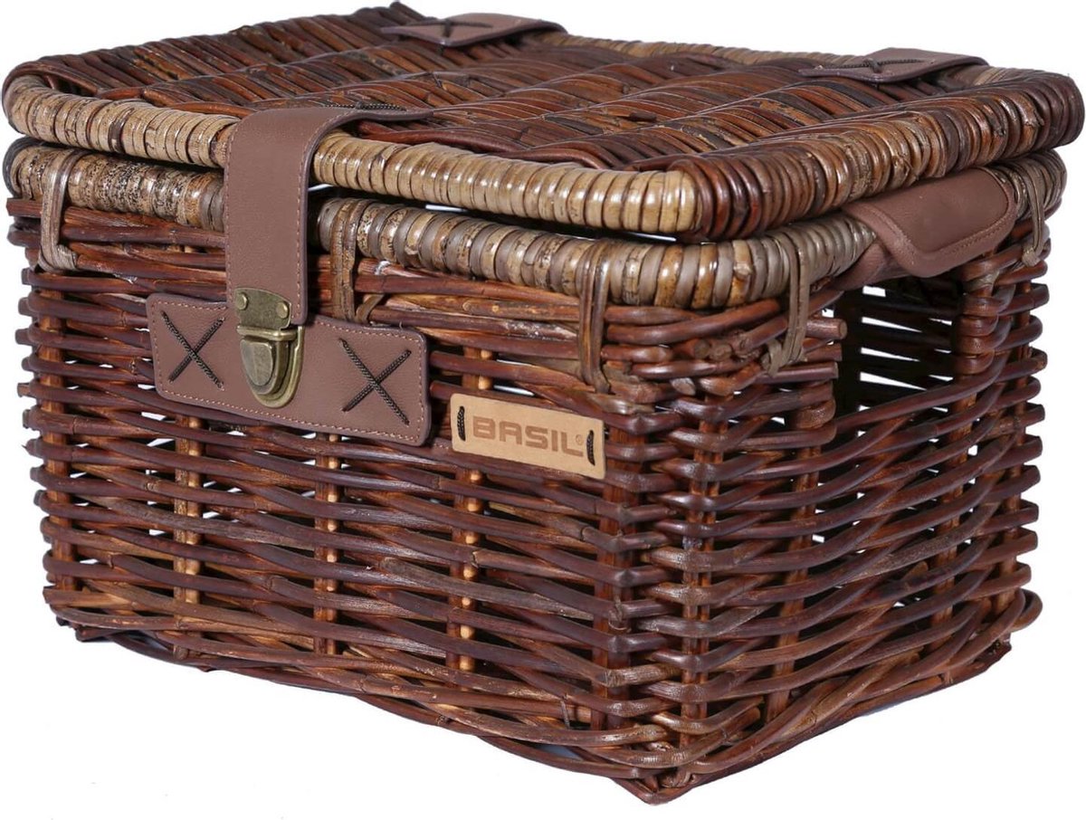 Basil Fietsmand Denton Small Rotan 22 Liter - Bruin