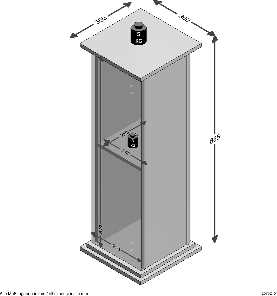 Fmd Bijzettafel Met Deur 88,5 Cm - Wit