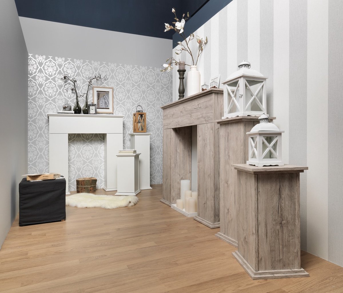 Fmd Bijzettafel Met Deur 88,5 Cm - Wit