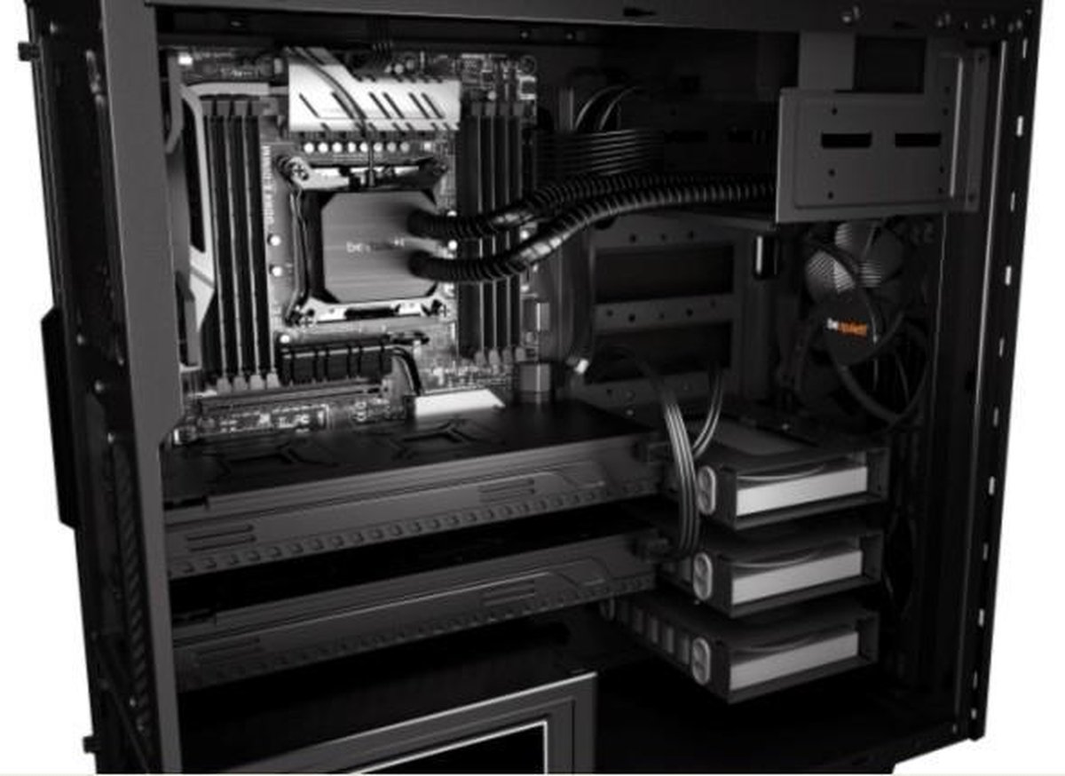 be quiet! Pure Base 600 -, Zilver - Zwart