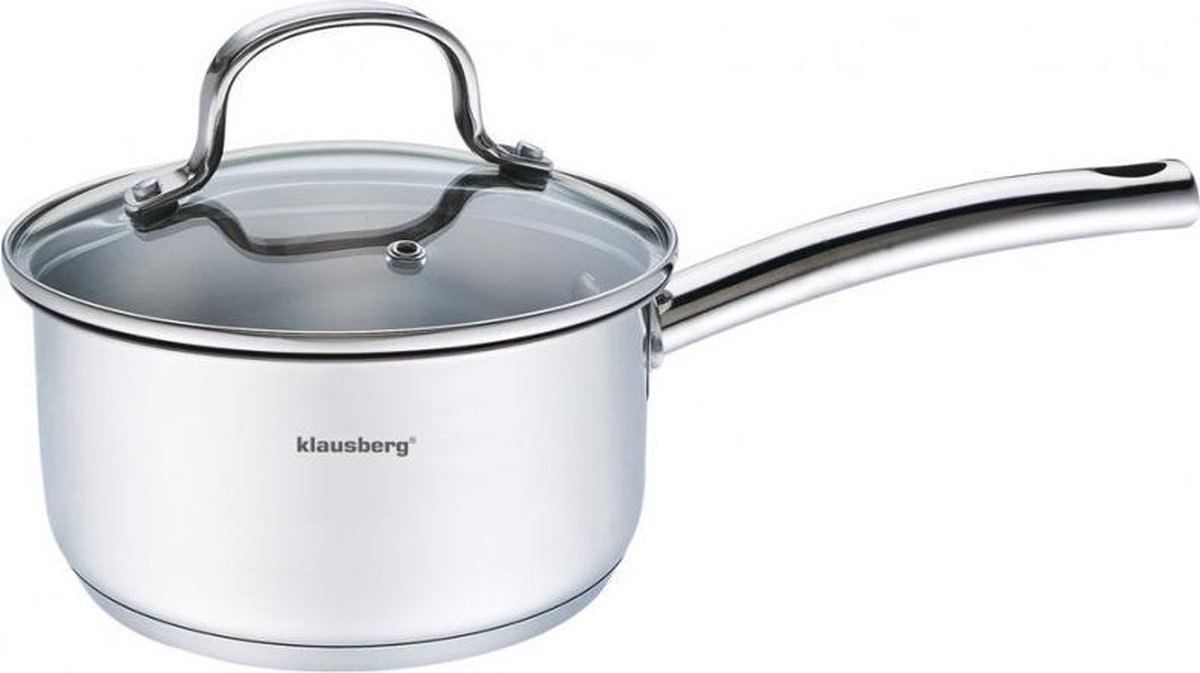 Klausberg 7210 - Steelpan Met Deksel - 16 Cm - Prestige Ii - Sauspan - 1.8 Liter