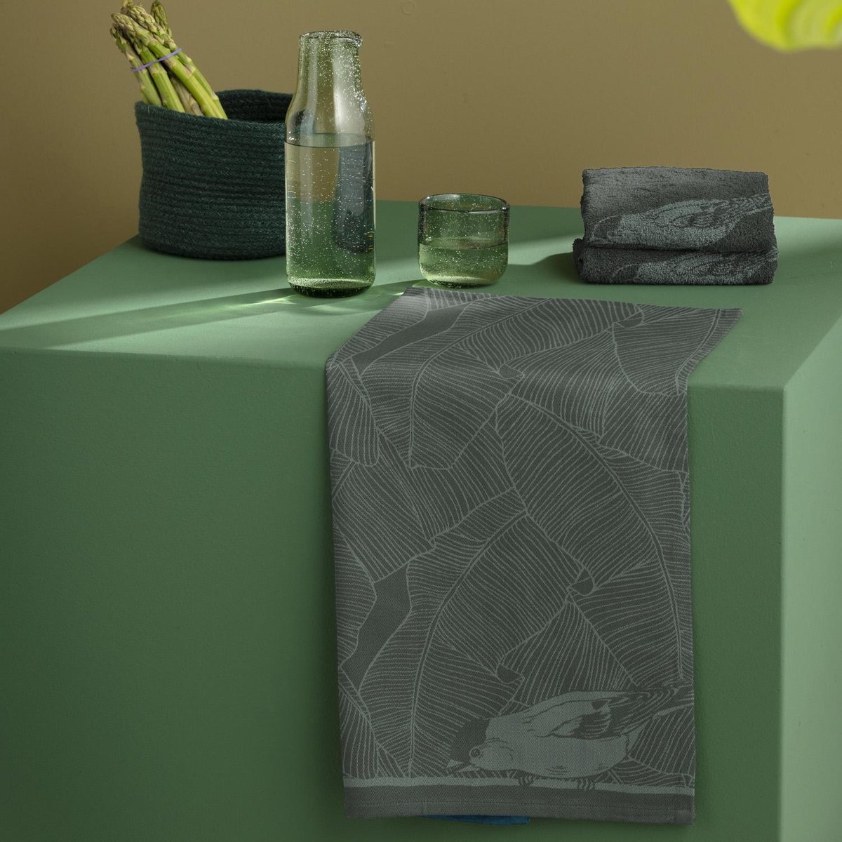 DDDDD Birdy Keukendoek (Set Van 6) - 100% Katoen - Green - Groen