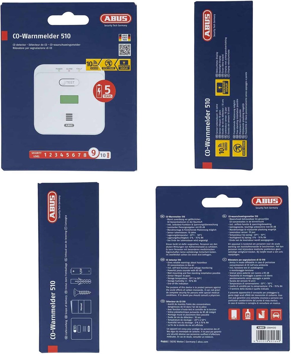 Abus Cowm510 Koolmonoxidemelder