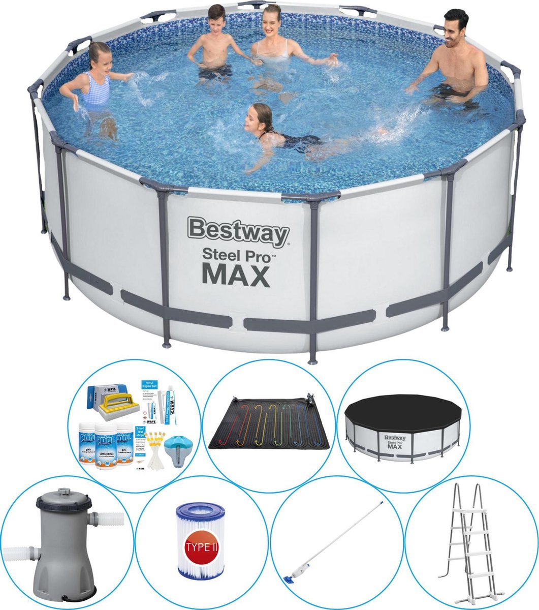 Bestway Steel Pro Max Rond 366x122 Cm - Zwembad Deal - Grijs