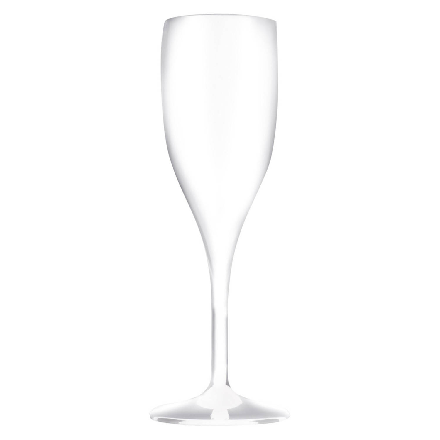 Santex Champagne/prosecco Flutes Glazen 150 Ml Van Onbreekbaar Kunststof - Champagneglazen - Wit