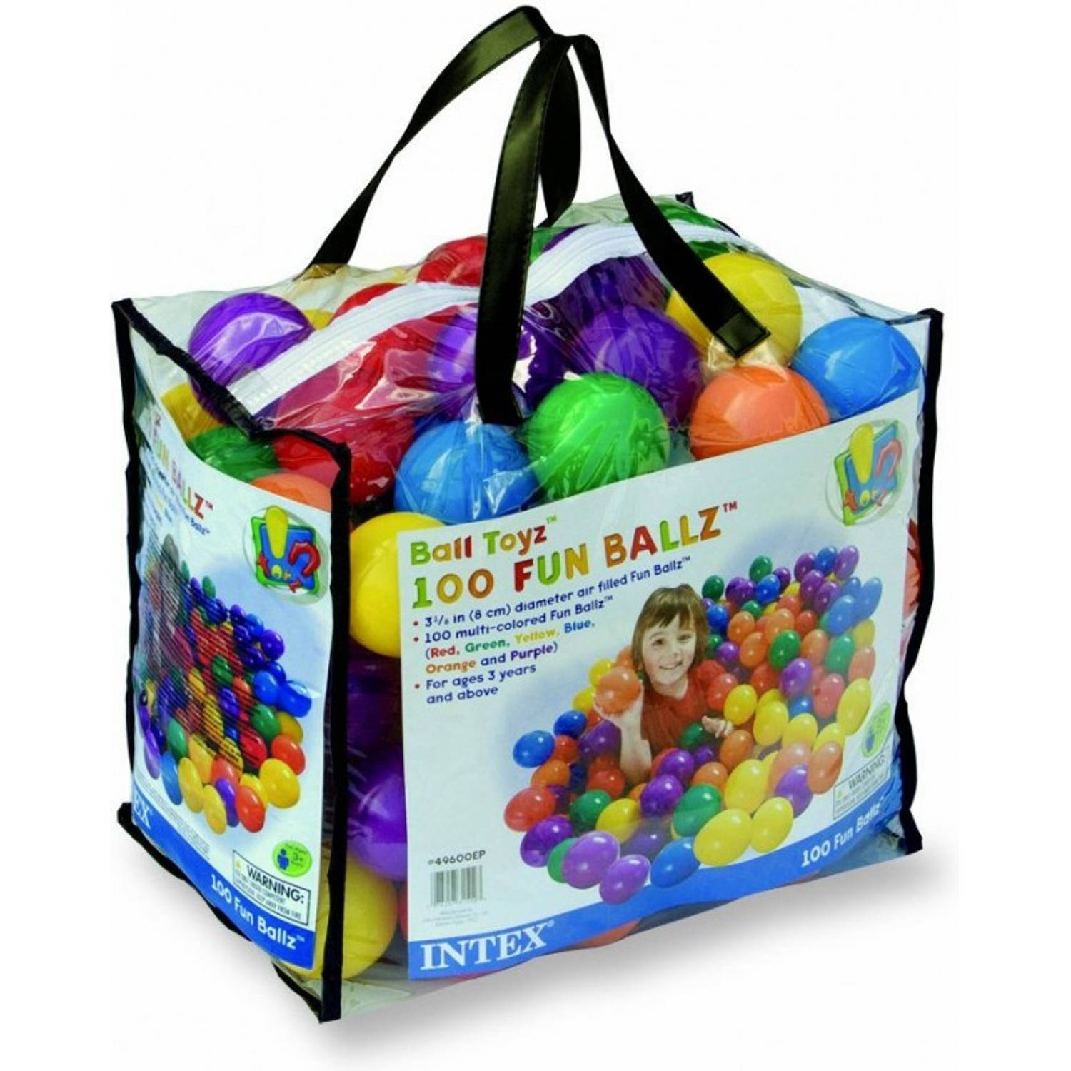 Intex 100 Ballen Voor De Ballenbak 8cm