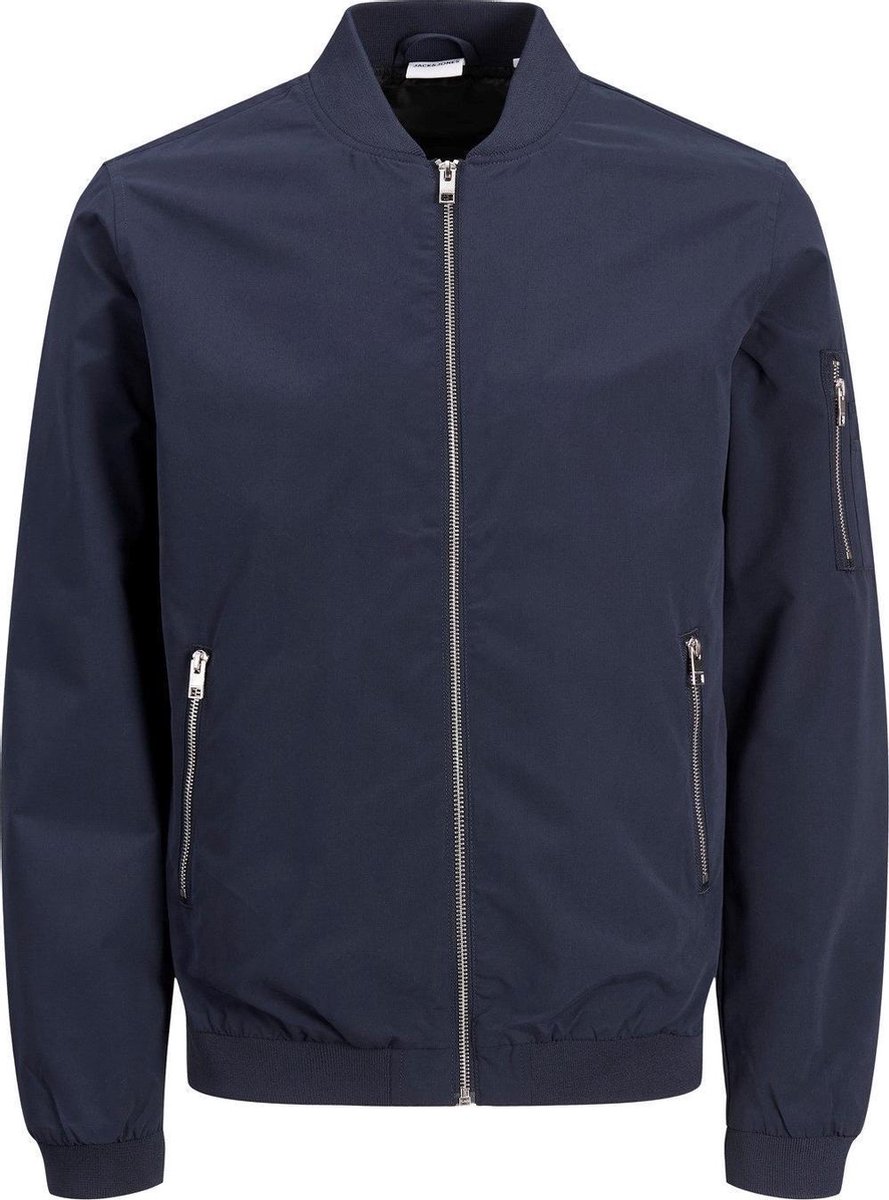 JACK & JONES Essentials - Bomberjack met rits in marineblauw