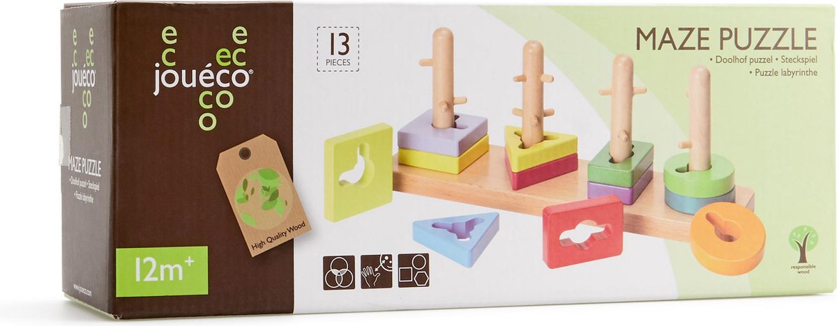 Joueco Jouéco Houten Doolhof Puzzle