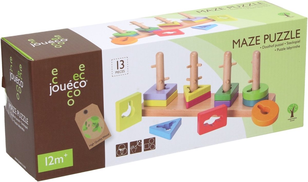 Joueco Jouéco Houten Doolhof Puzzle