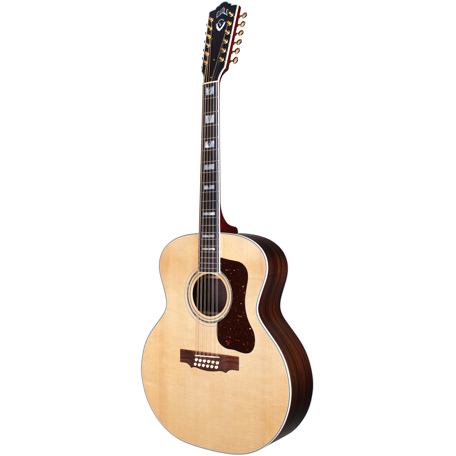 Guild F-512 Natural 12-snarige gitaar met koffer