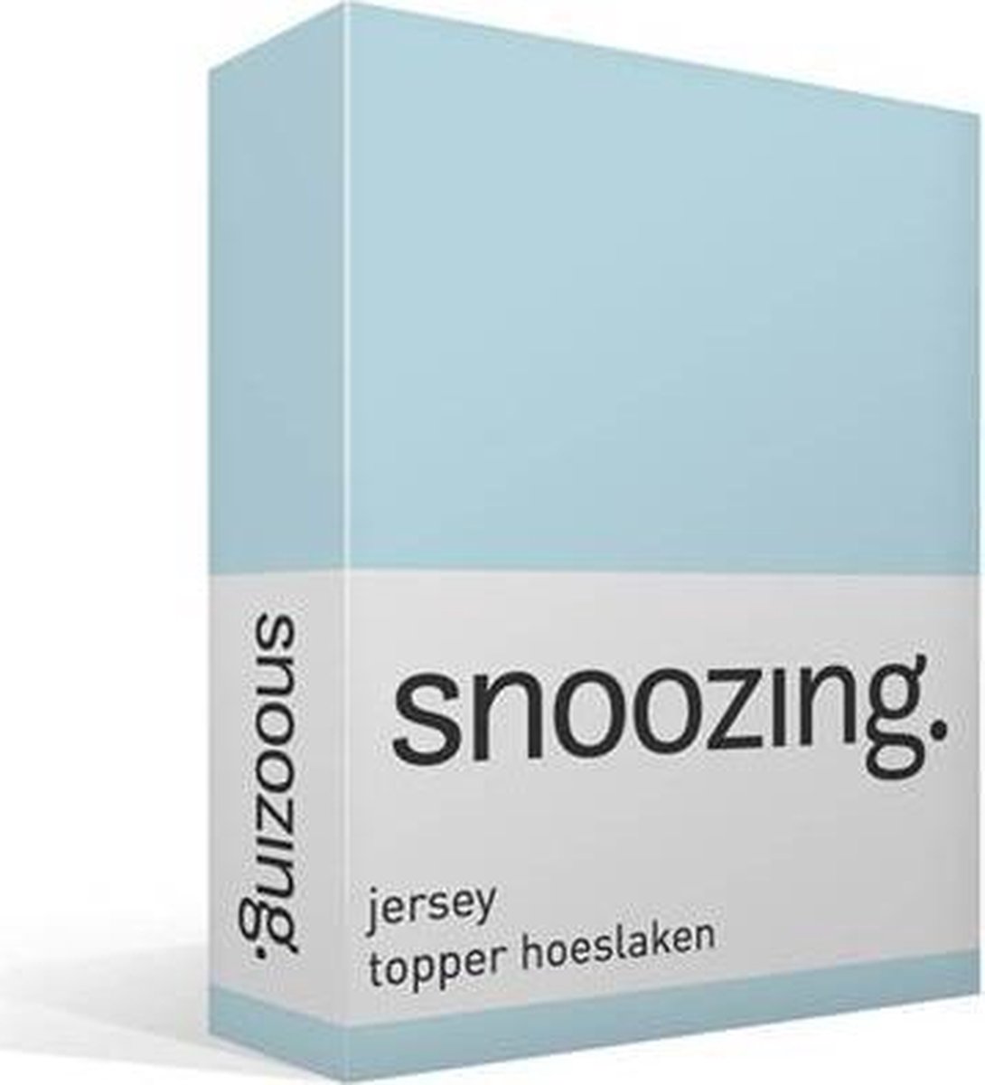 Snoozing Jersey - Topper Hoeslaken - Katoen - 120x200 - Hemel - Blauw