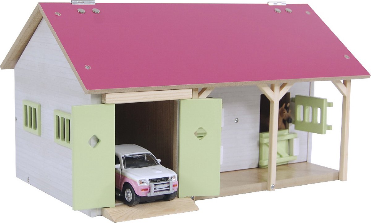 Kids Globe Paardenstal 2 Boxen 1:32 Roze