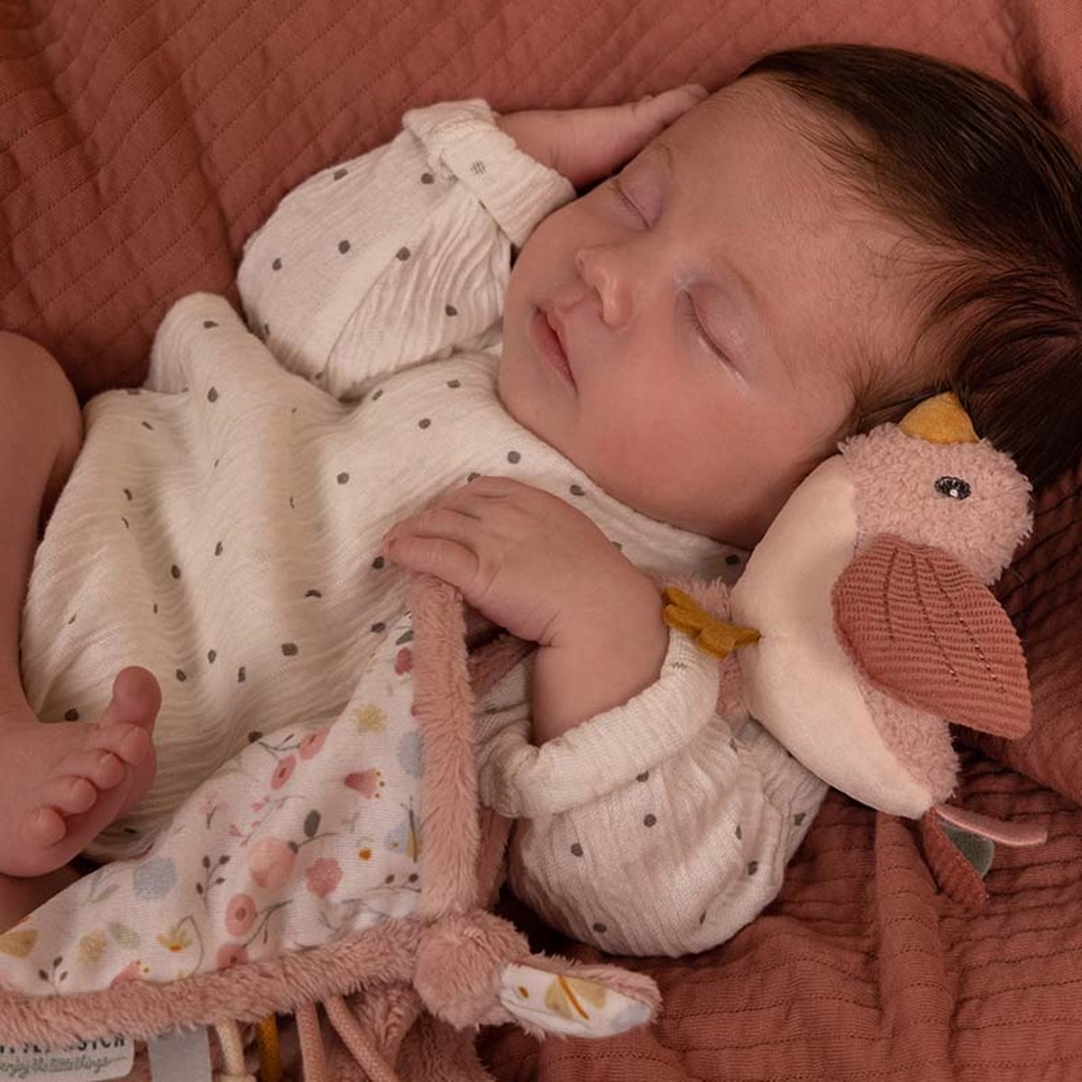 Tiamo Little Dutch Knuffeldoek Butterflies - Roze