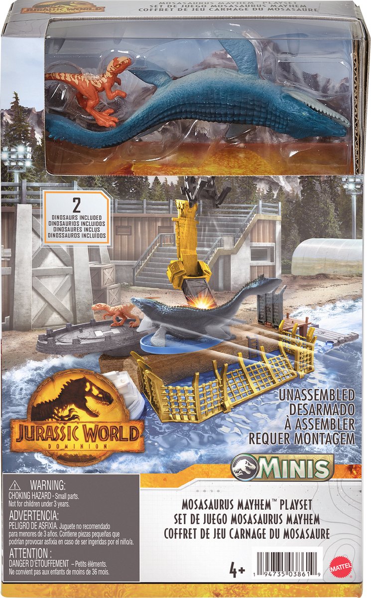 Mattel Jurassic World Minis Playset Mosasaurus Mayhem Playset