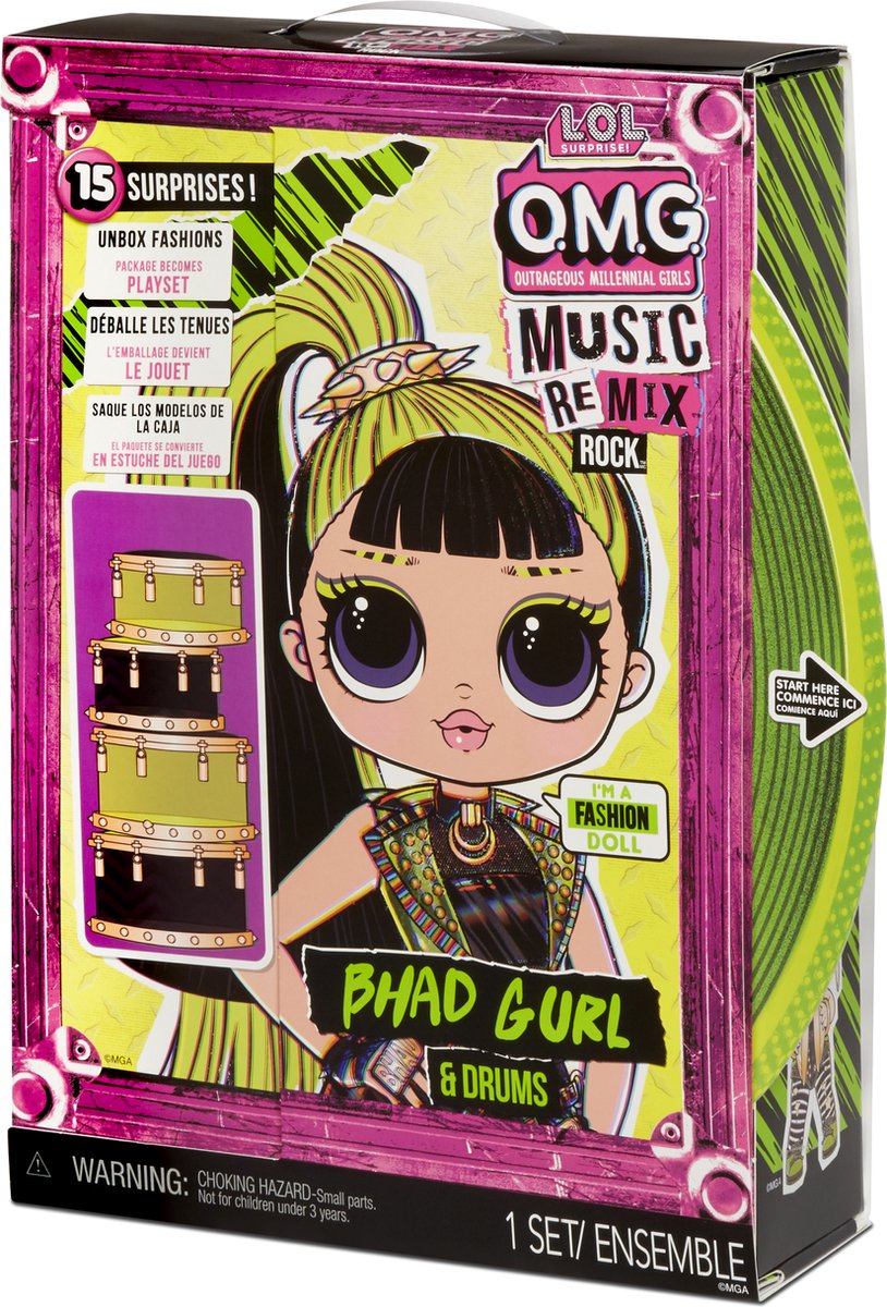 MGA L.O.L Surprise! Omg Remix Rock- Bhad Gurl And Drums