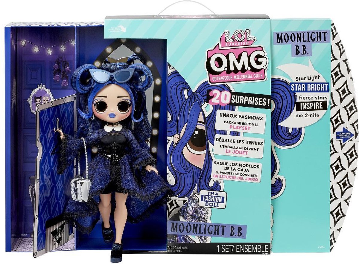 MGA L.O.L. Surprise! Omg Doll Series 4.5 - Moonlight B.B. - Blauw