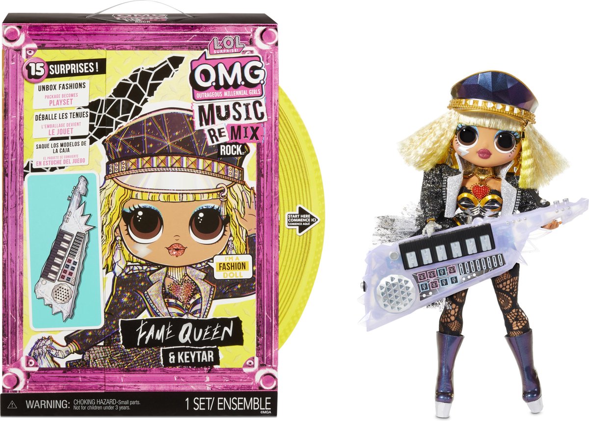 MGA L.O.L. Surprise! Omg Remix Rock- Fame Queen And Keytar