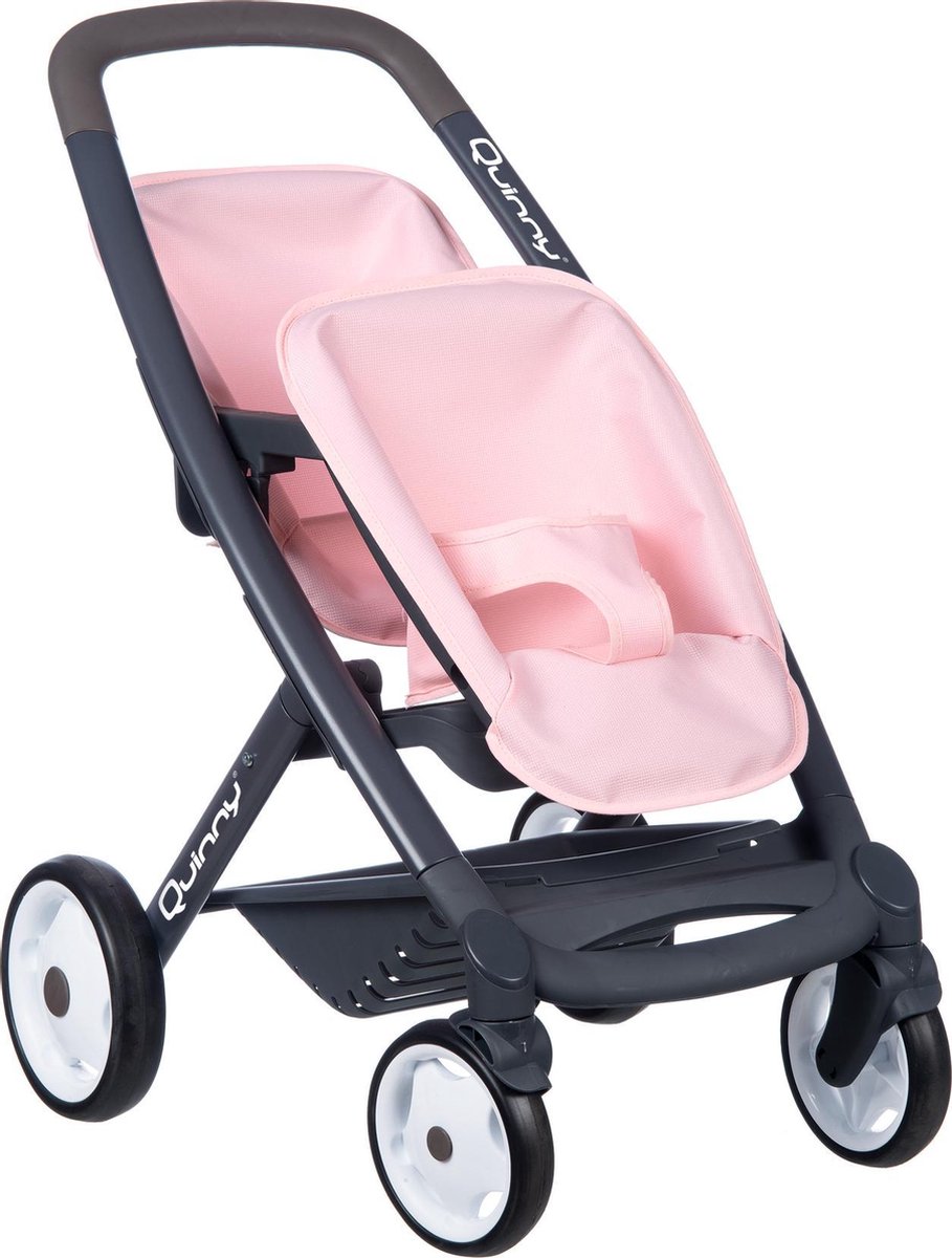 Smoby Poppenwagen 2 Zits Quinny Licht - Roze