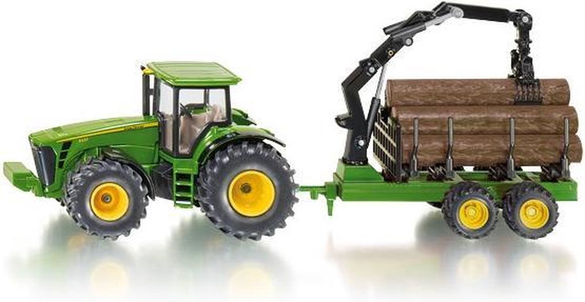 Siku 1954 Tractor Met Boomaanhanger - Groen