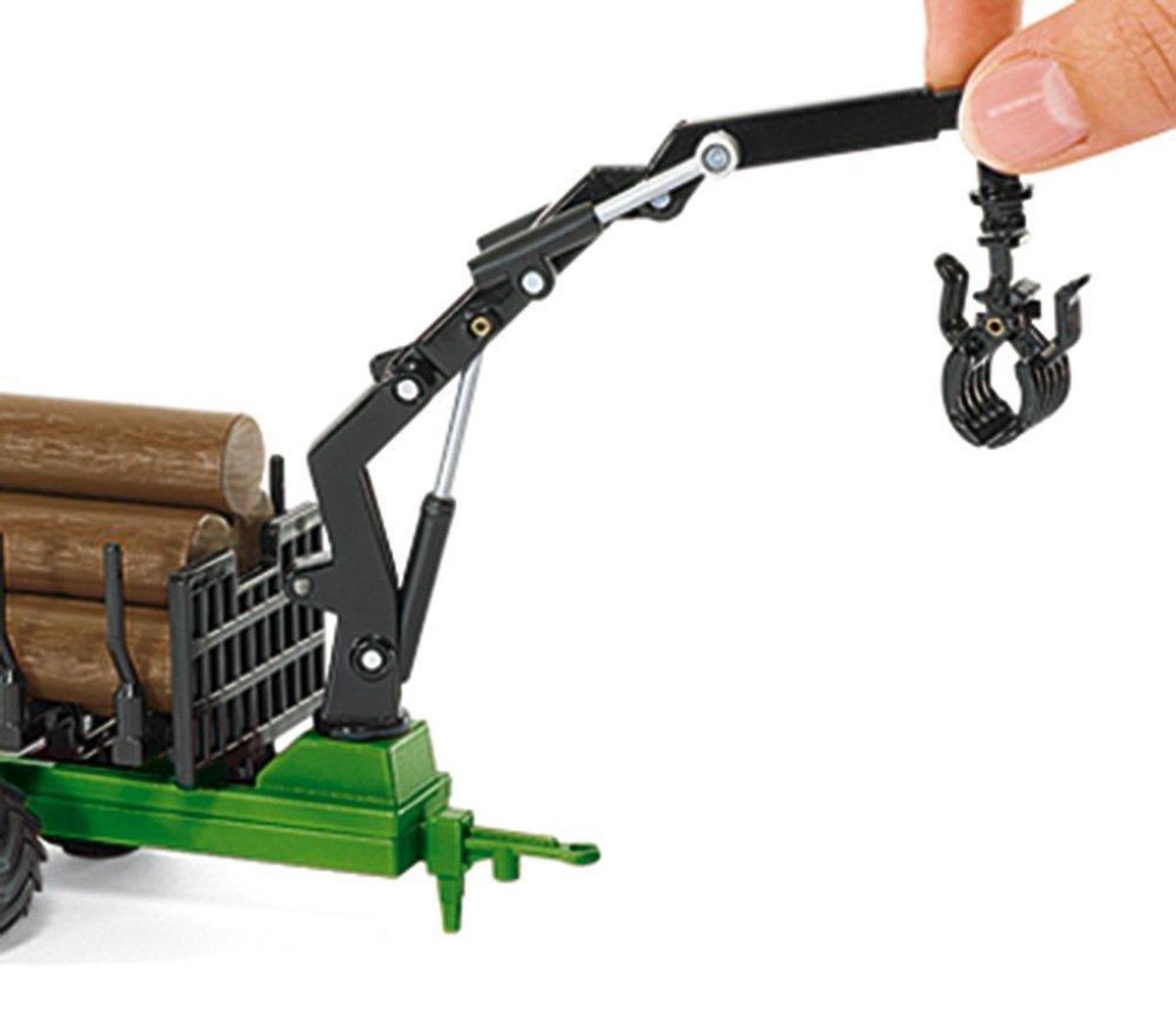 Siku 1954 Tractor Met Boomaanhanger - Groen