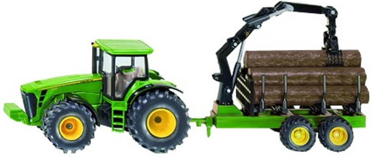 Siku 1954 Tractor Met Boomaanhanger - Groen