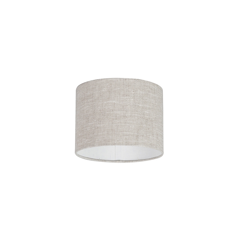 QAZQA Stoffen lampenkap lichtgrijs 20/20/15 - Beige