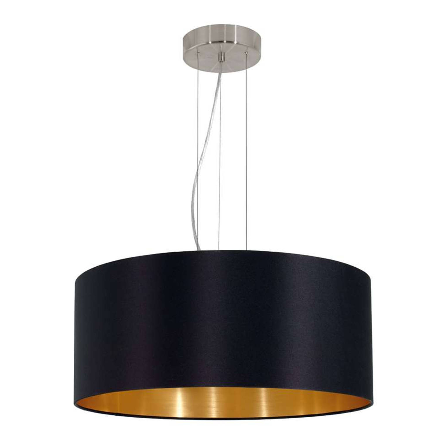 EGLO Hanglamp Maserlo - Nikkel/ - Zwart