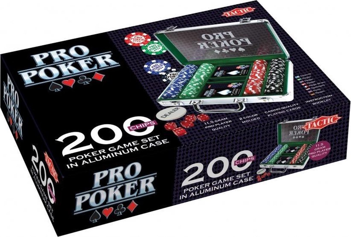 Tactic Pro Poker Koffer Met 200 Fiches