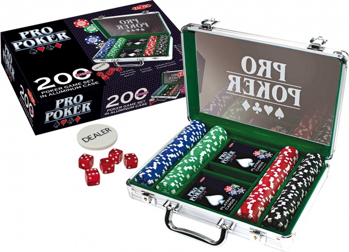 Tactic Pro Poker Koffer Met 200 Fiches