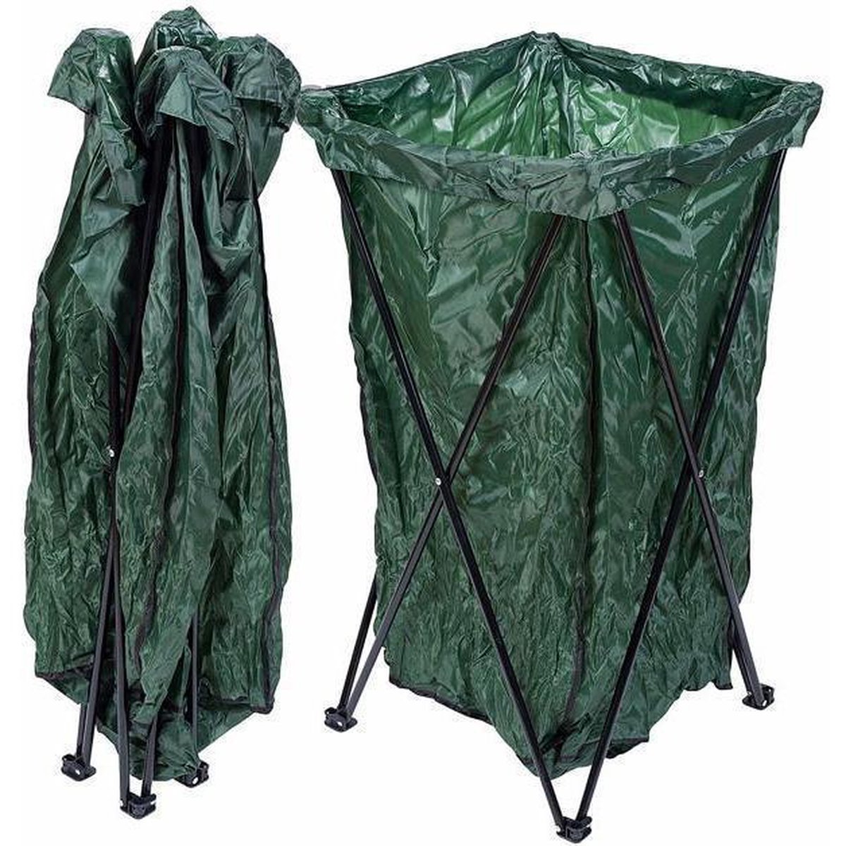 Lifetime Garden Opvouwbare Tuinafvalbak - Tuinafvalzak Groen - Pop-up - 45x45x88cm - Zwart