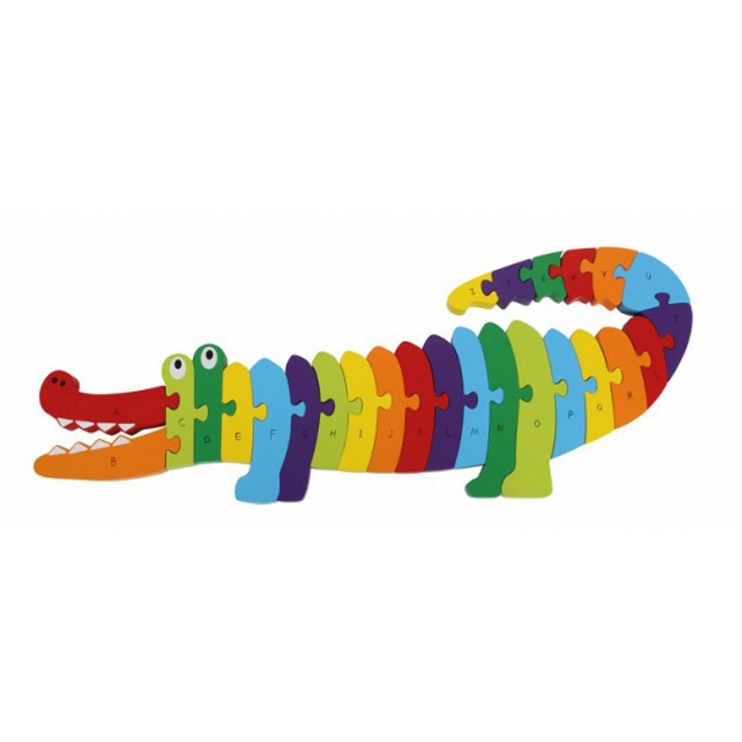 Leerzame Alfabet Puzzel Krokodil - 54 Cm - Educatief Speelgoed