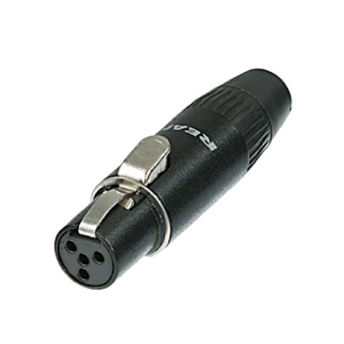 Neutrik Rean RT 4FC-B mini-XLR female 4-pins kabeldeel