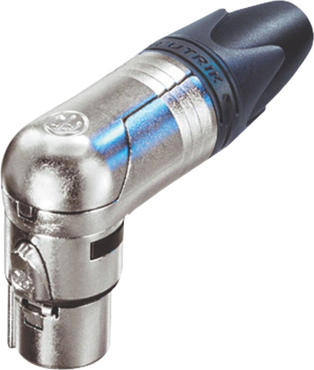 Neutrik NC3FRX 3p XLR female kabeldeel haaks, nikkelkleurig