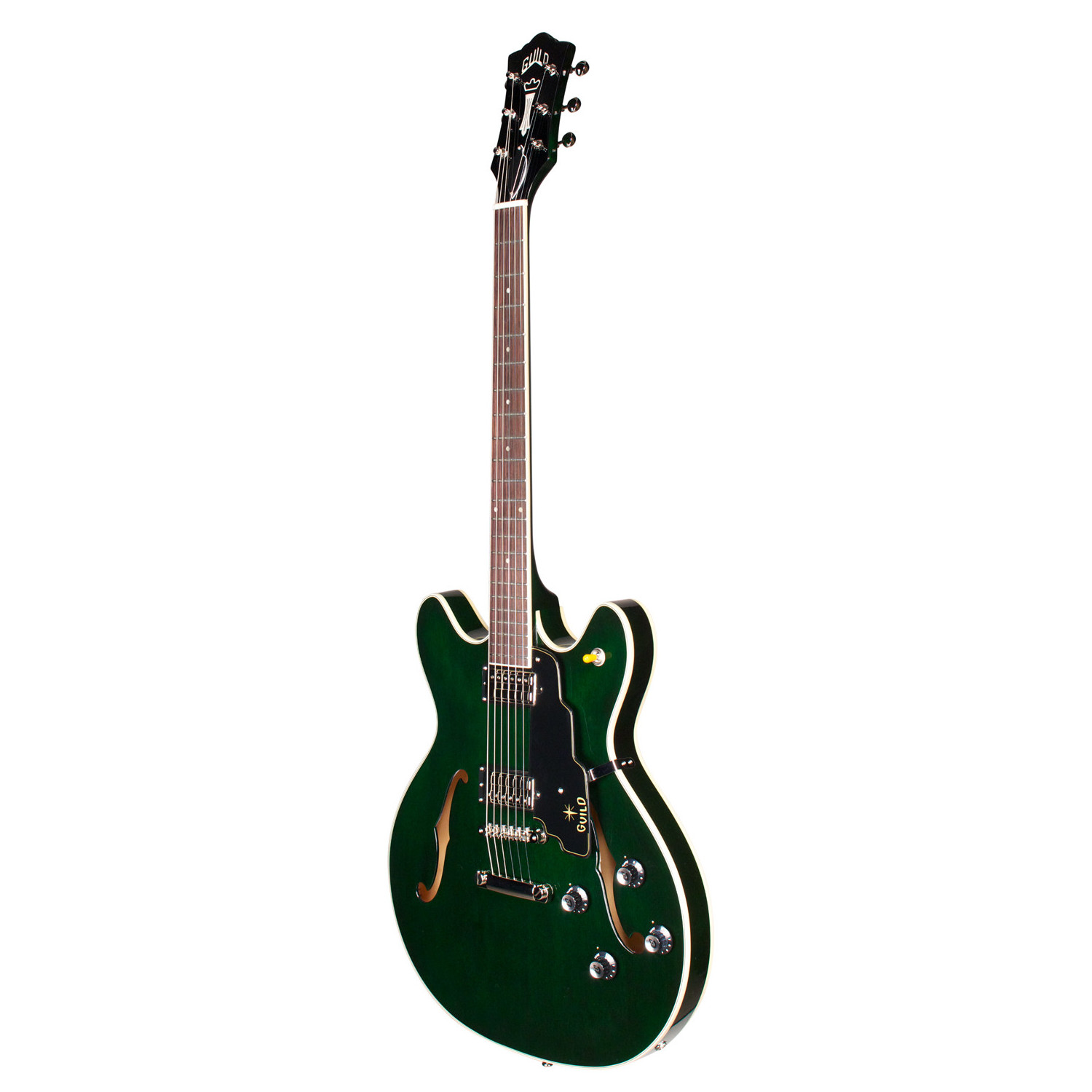 Guild Starfire IV ST Maple Emerald Green semi-akoestische gitaar met koffer