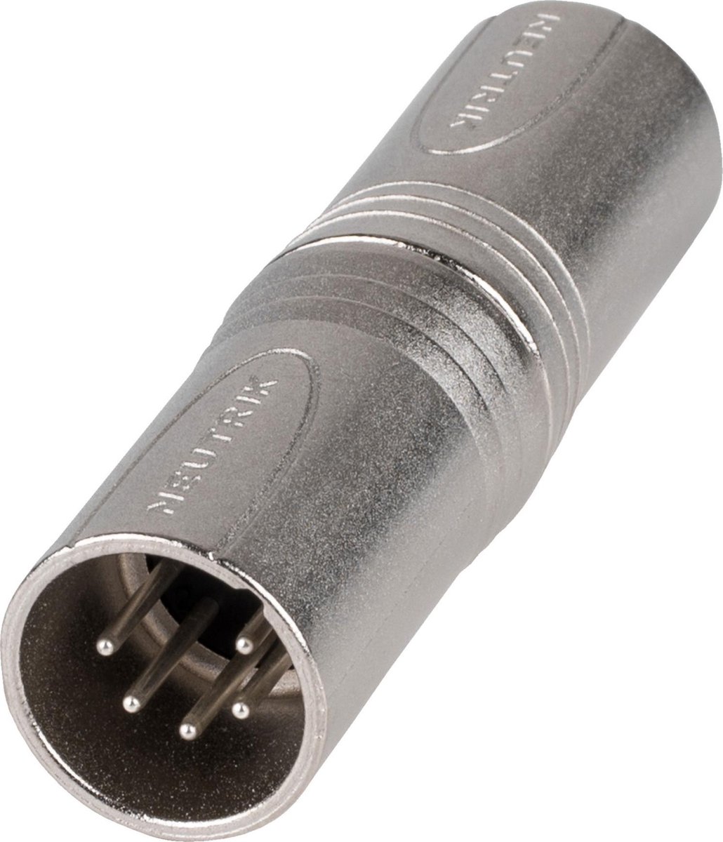 Neutrik NA3 M5M 5-pins XLR male naar 3-pins male XLR adapter