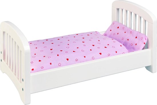 Goki Houten Poppenbed 54 X 29 X 25 Cm - Wit