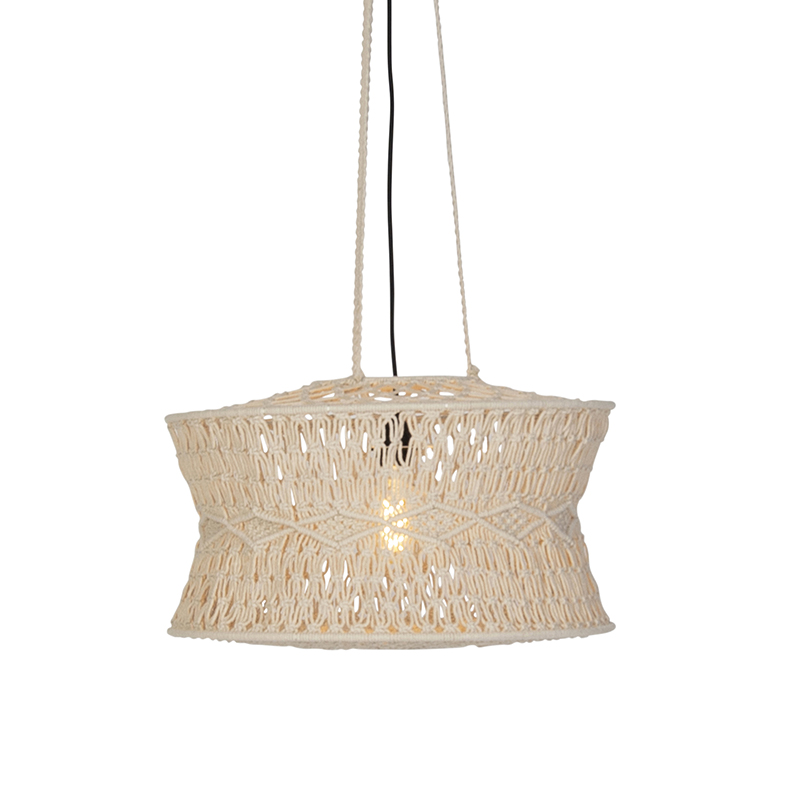 QAZQA Oosterse hanglamp grijs 50 cm - Leonard