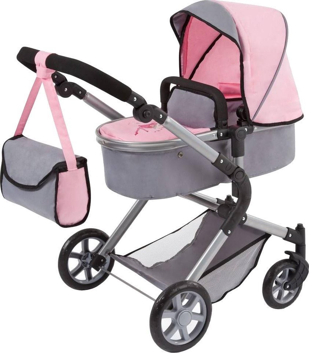 Bayer Design Bayer Poppenwagen Neo Star/lichtroze 75 Cm - Grijs