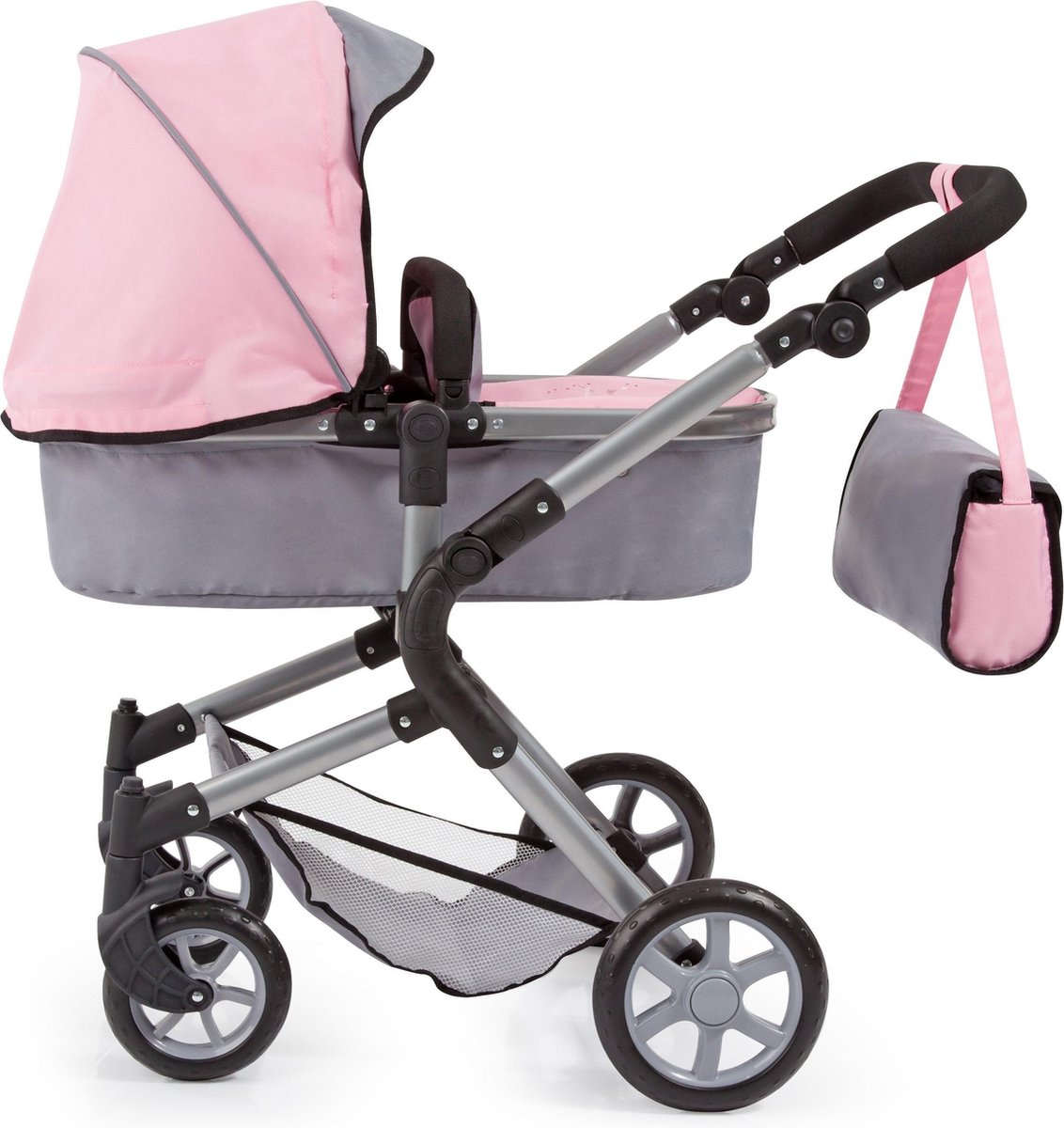 Bayer Design Bayer Poppenwagen Neo Star/lichtroze 75 Cm - Grijs