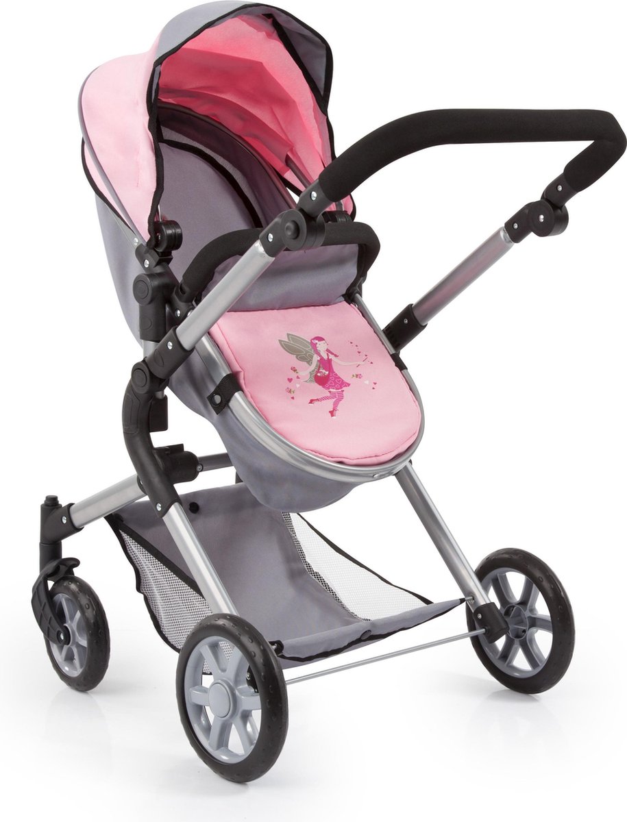 Bayer Design Bayer Poppenwagen Neo Star/lichtroze 75 Cm - Grijs