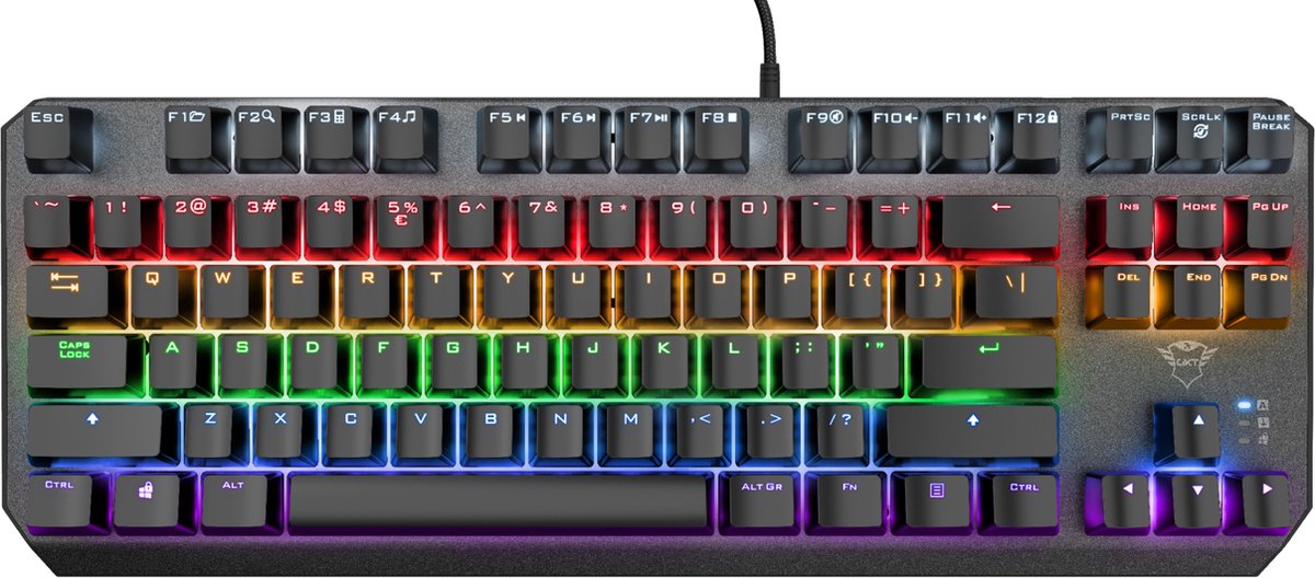 Trust GXT 834 Callaz TKL Gaming-toetsenbord - Zwart