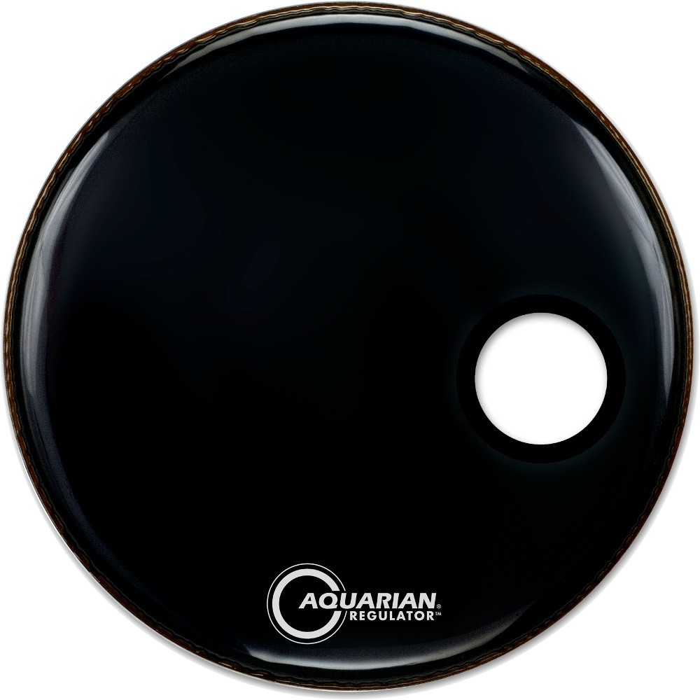 Aquarian Regulator small offset zwart bassdrumvel 22 inch