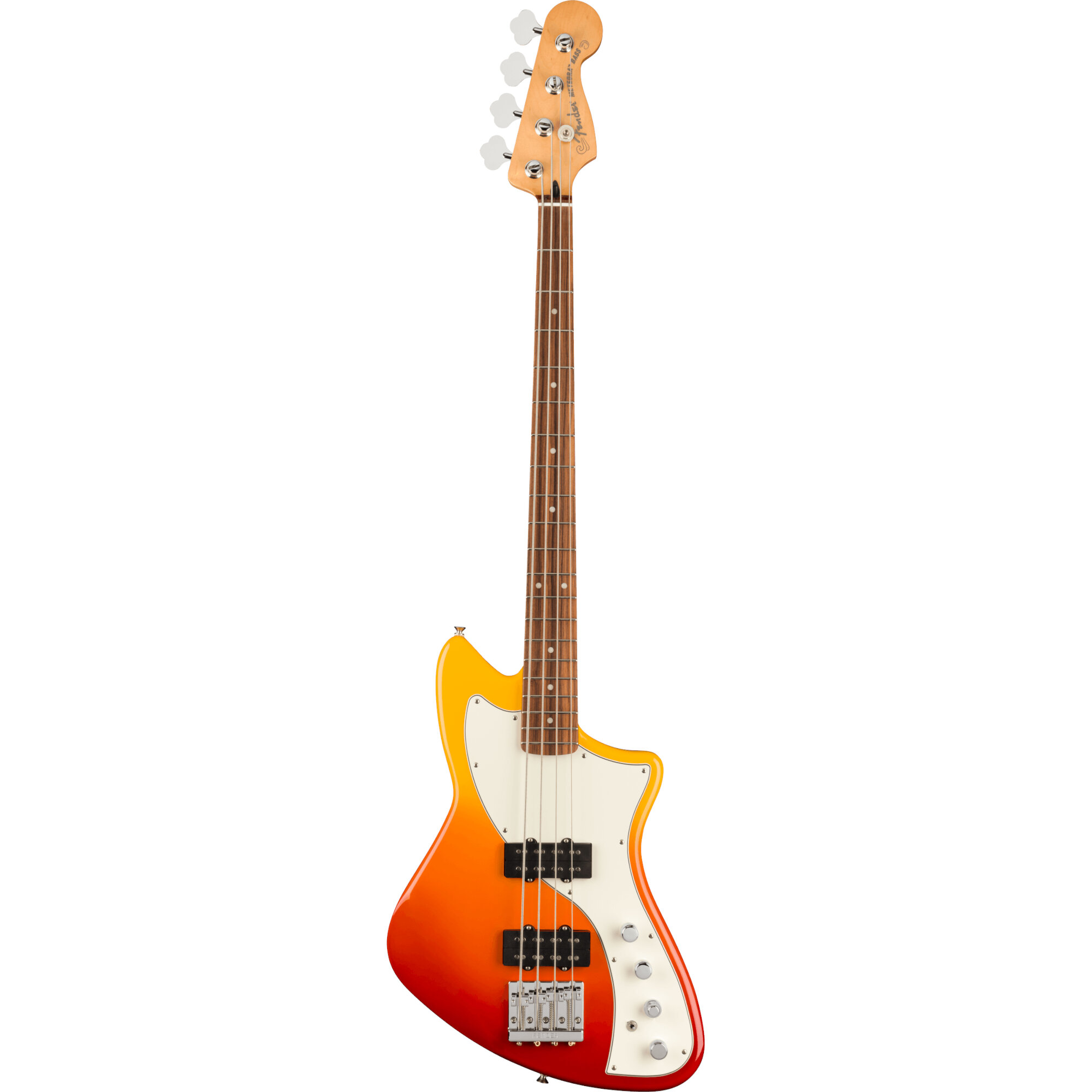 Fender Player Plus Active Meteora Bass PF Tequila Sunrise elektrische basgitaar met deluxe gigbag