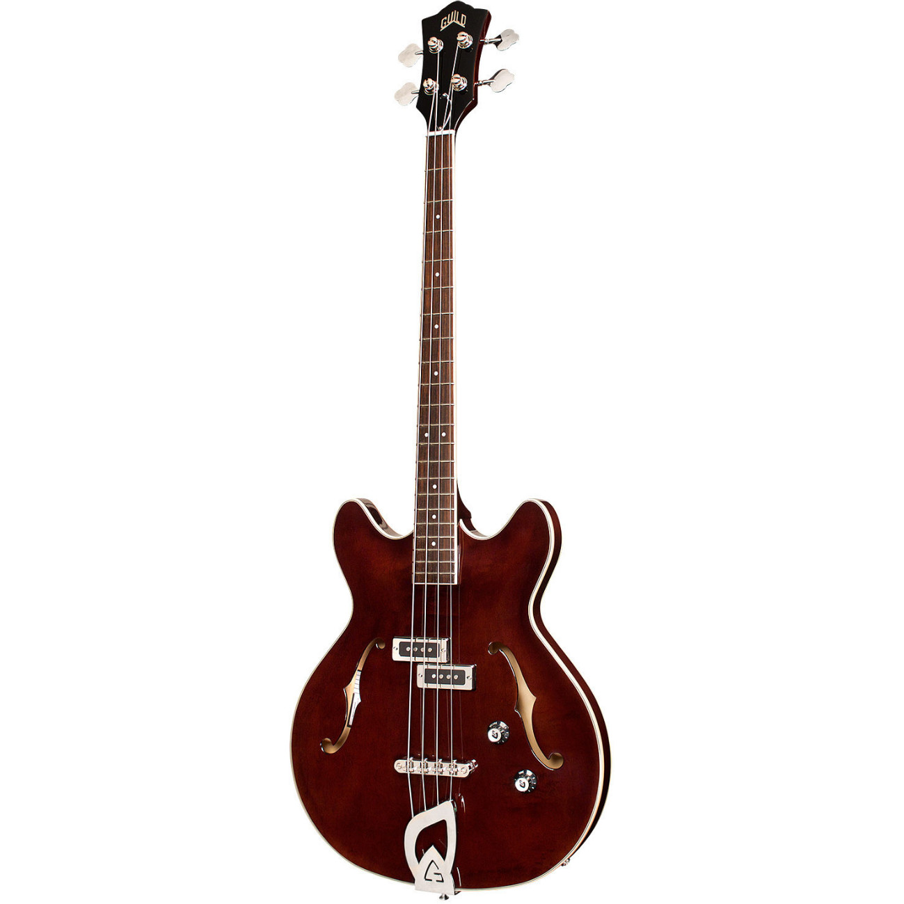 Guild Newark St. Collection Starfire I Bass Vintage Walnut semi-akoestische basgitaar