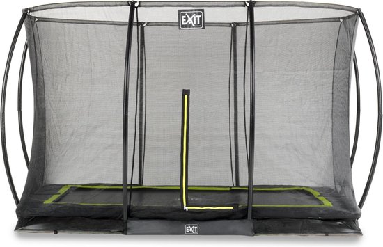 EXIT Toys Exit Silhouette Verlaagde Trampoline Met Veiligheidsnet Rechthoekig - 244 X 366 Cm - - Zwart