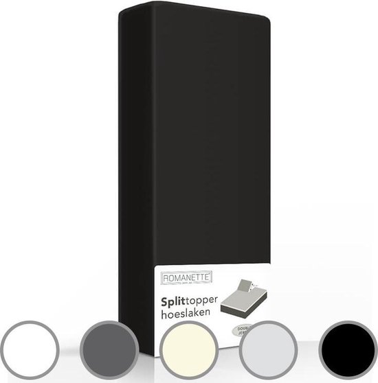 Romanette Double Jersey Splittopper Hoeslaken Ivoor-180 X 200/210/220 Cm