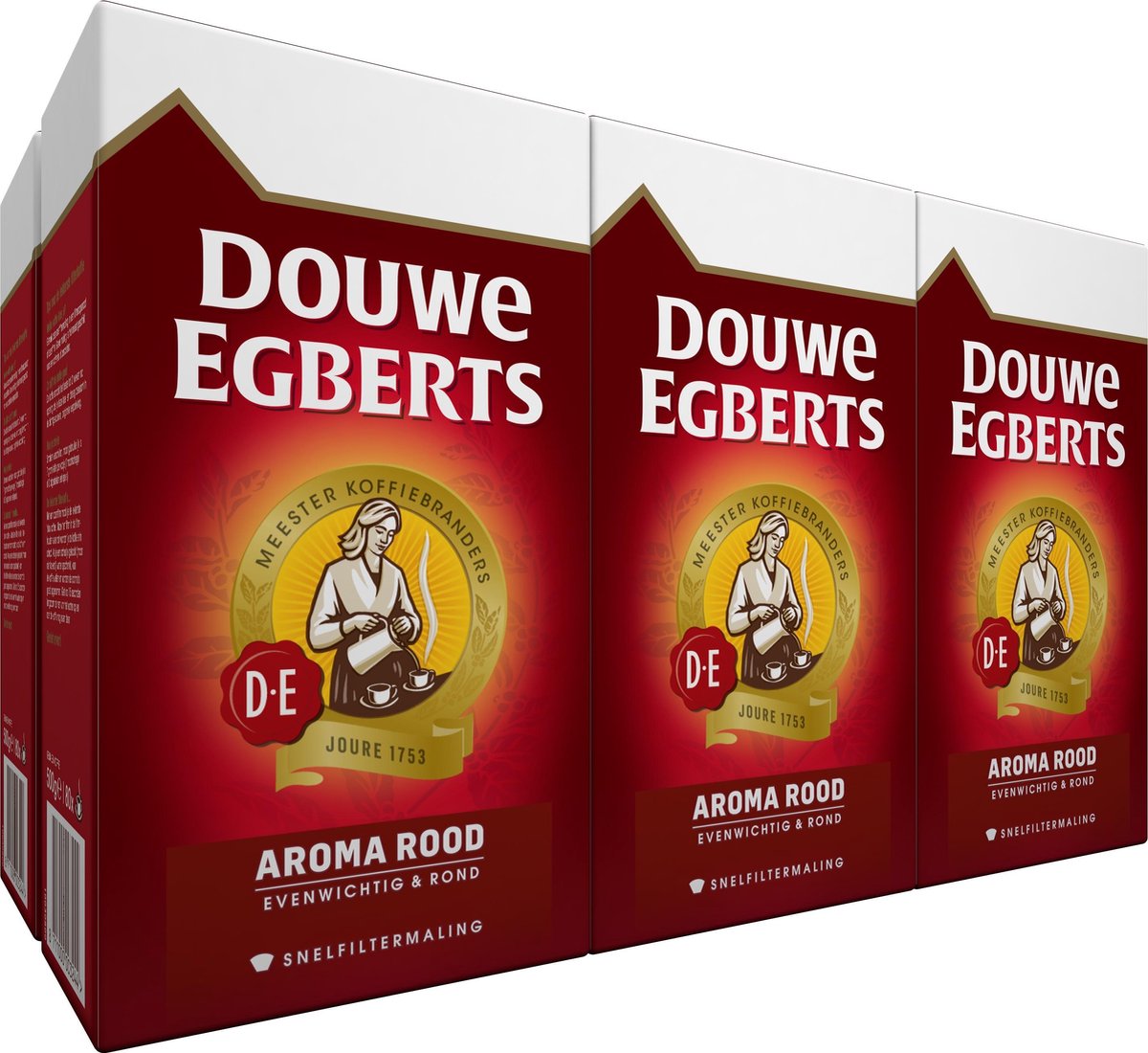 Douwe Egberts Aroma rood snelfilter - 6x 500g