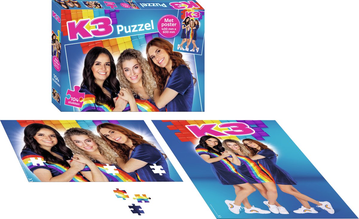 Studio 100 K3 Puzzel Met Poster