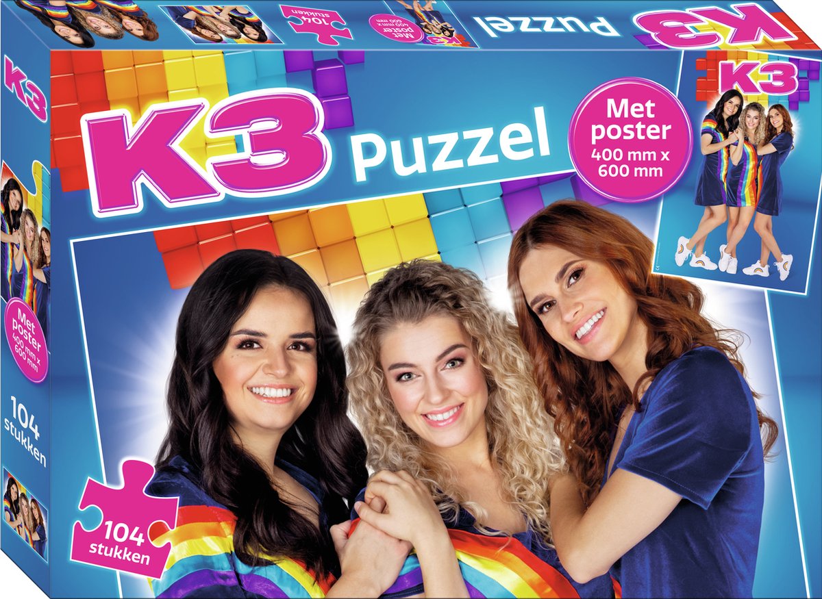 Studio 100 K3 Puzzel Met Poster