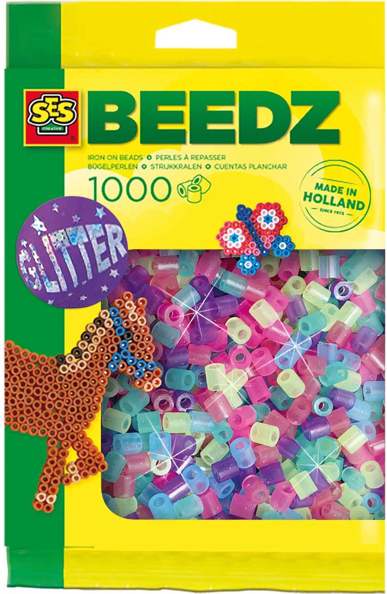 Ses Beedz Strijkkralen Glitter Mix 1000 Stukjes